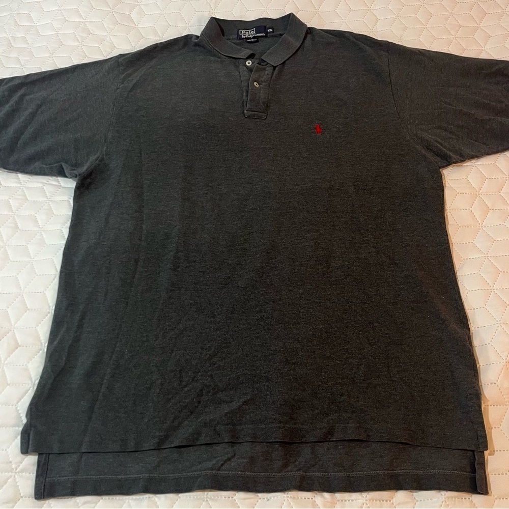 Polo Ralph Lauren Classic Cotton Piqué Short Sleeve Shirt Dark Heather Grey XXL